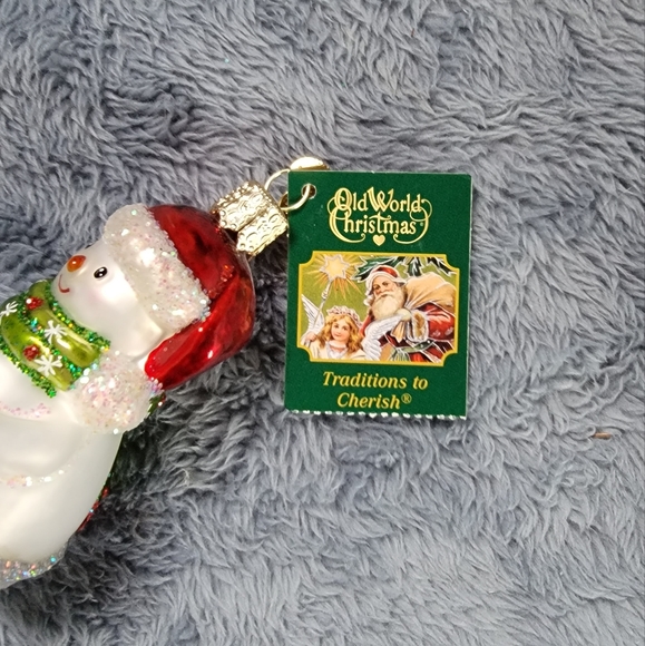 Glass Glitter Snowman Ornament - Picture 4 of 4